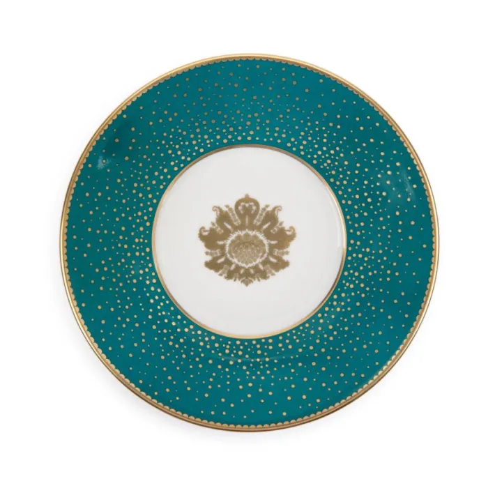 Royal Collection Shop Acanthus Teal Coffee Cup And Saucer* Cups & Saucers
