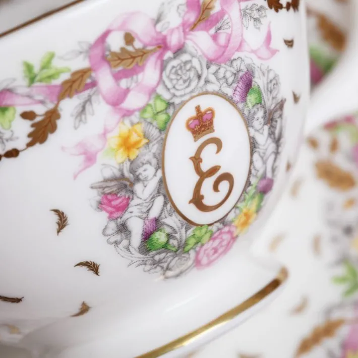 Royal Collection Shop Queen Elizabeth Ii Commemorative Teacup And Saucer* Cups & Saucers