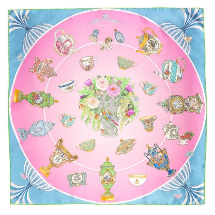 Royal Collection Shop Royal Porcelain Silk Scarf* Scarves