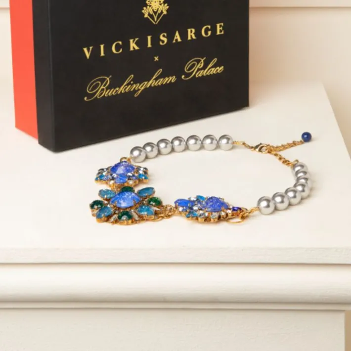 Royal Collection Shop Vicki Sarge Blue And Grey Pearl Necklace* Vicki Sarge